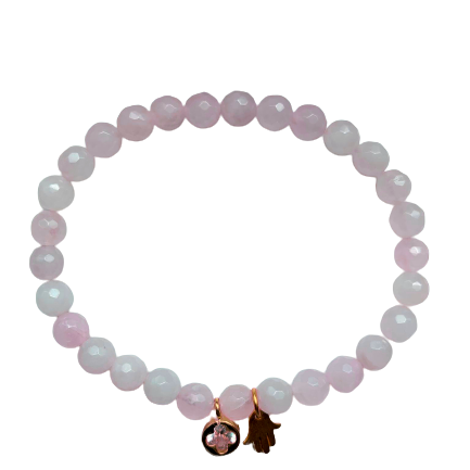 Brazalete Cuarzo Rosa