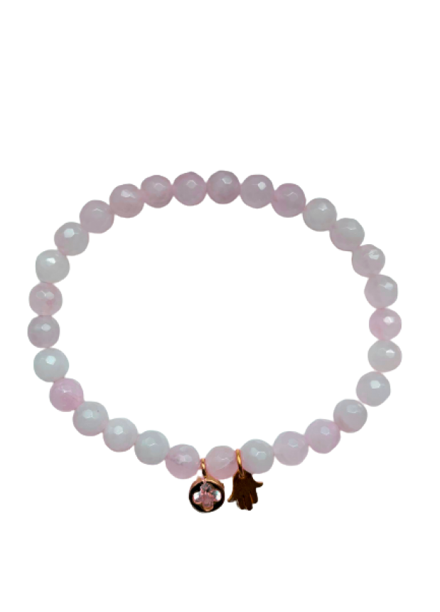 Brazalete de Cuarzo Rosa